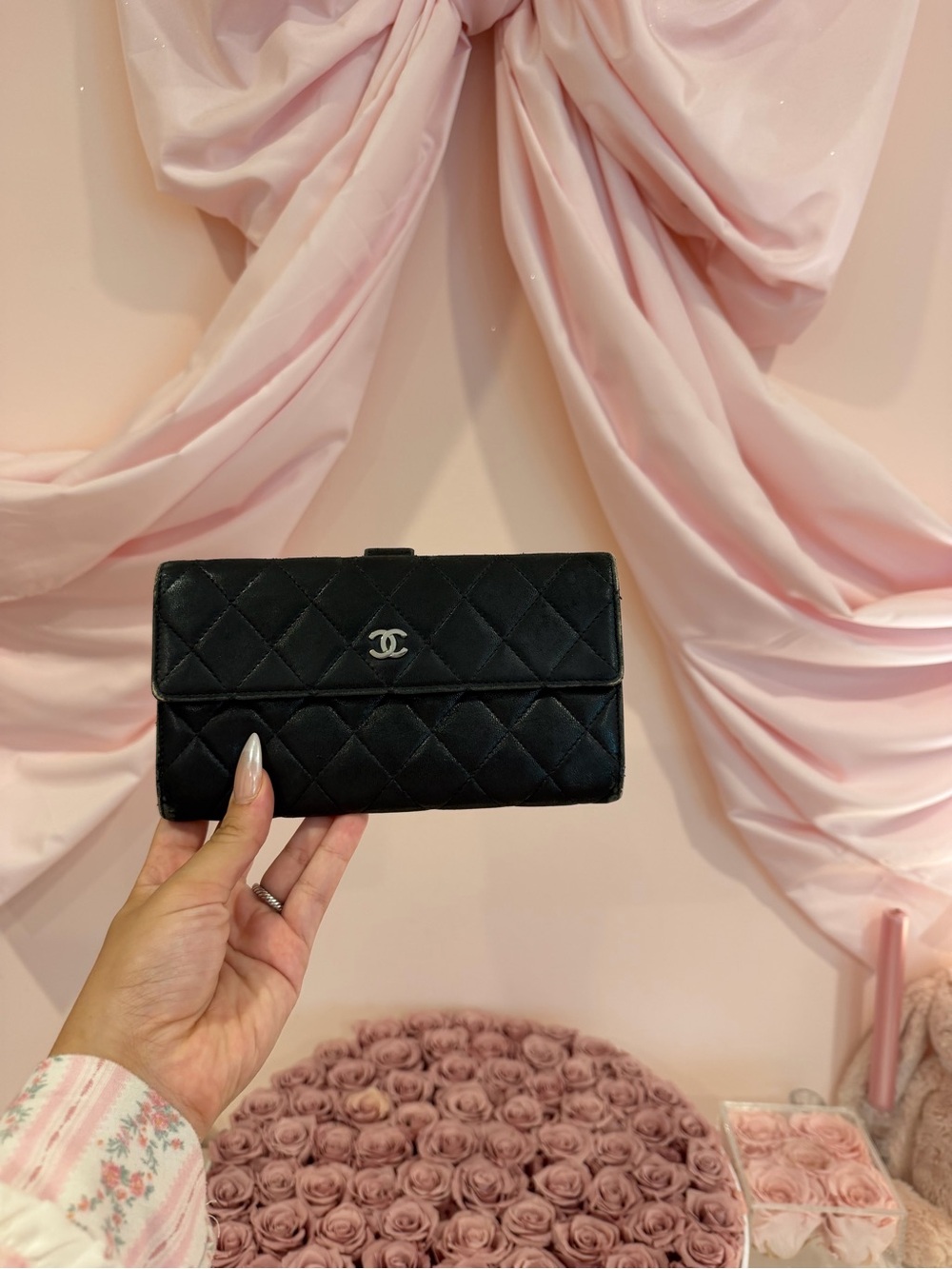 Authentic Chanel quilted wallet